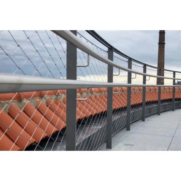 Flexible Metal Mesh Panels Stainless Steel 316 Rope Net Fence With 2.0mm Wire