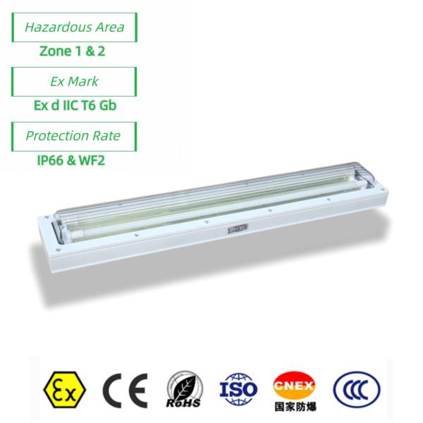 Explosion Proof Fluorescent Tube Light | ATEX/IECEx Approved | IP66 Anti-Blast Fixture for Oil, Gas & Chemical Zones
