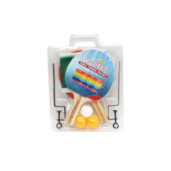 Simple Recreation Table Tennis Rackets Set With Simple Post  Net 3 Balls Blister Packing