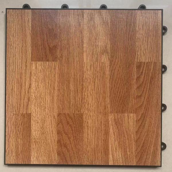Dark Wood Interlocking Portable Dance Floor Tile 300x300x12mm