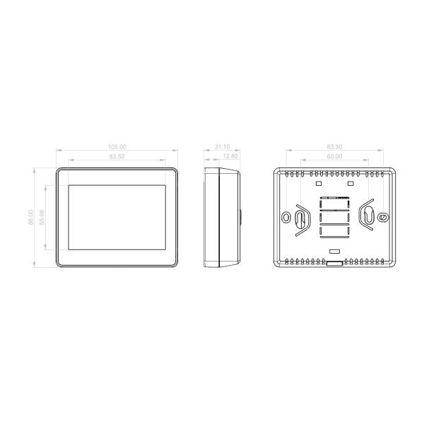 230V Smart WiFi Thermostat TFT Capacitive Touchscreen For Home Heating Cooling