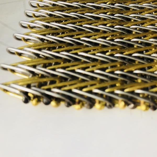 36m Electroplated Spiral Wire Mesh 8.9kgs/m2 With Core Components