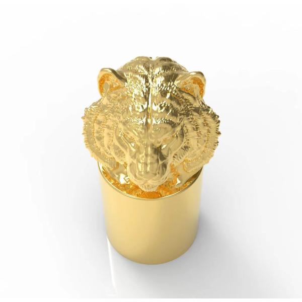 Lion Head Perfume Bottle Cap Eco Friendly Zinc Alloy High Aesthetics