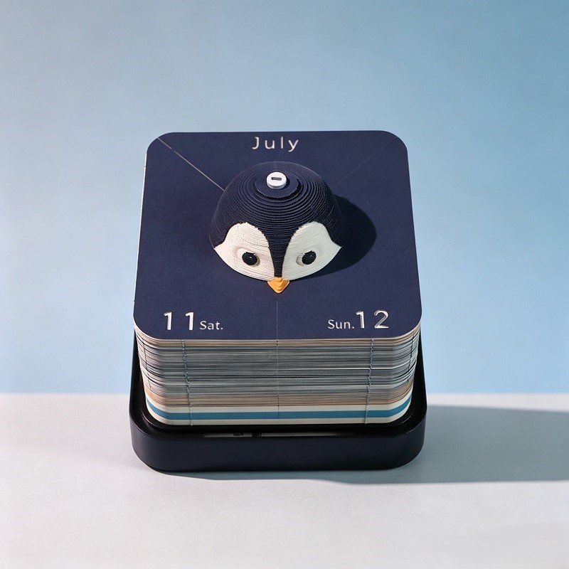 DIY tear-away 3D art calendar With Custom Design And Creative Paper Sculpture