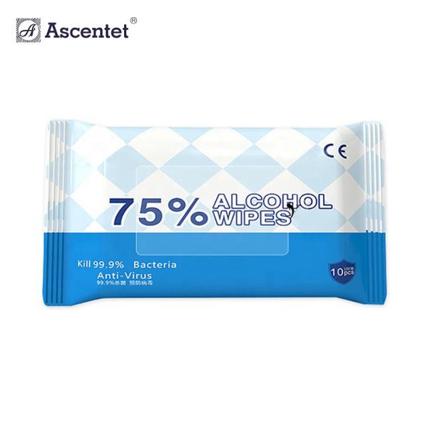 Non Woven Antibacterial Wipes Disinfectant 75% Alcohol Wipes