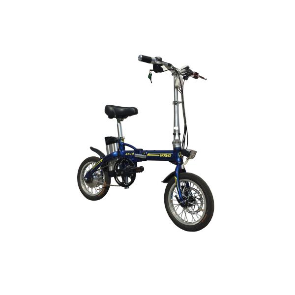 Adult Lithium Bicycle Li - Ion Battery , Aluminum Alloy Frame Foldaway Electric Bike