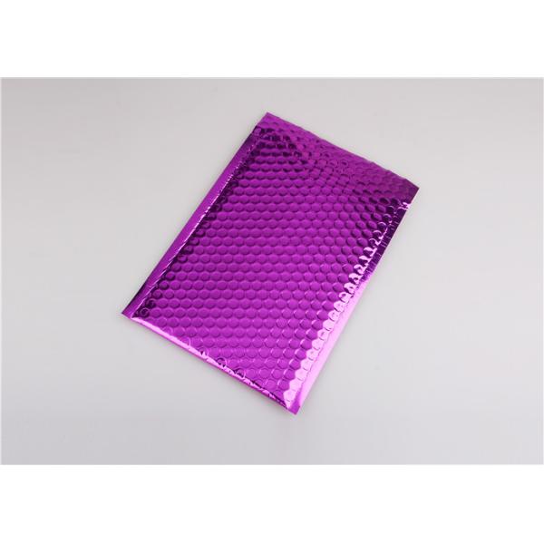 Recyclable Purple Metallic Glamour Mailers / Metallic Mailing Bags Strong Adhesive