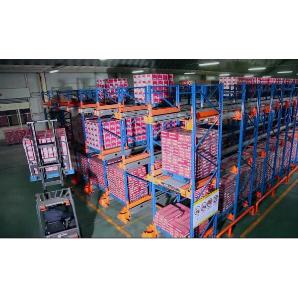 FIFO / FILO Basis System Industrial Pallet Racks , Heavy Duty Pallet / Radio Shuttle Racking