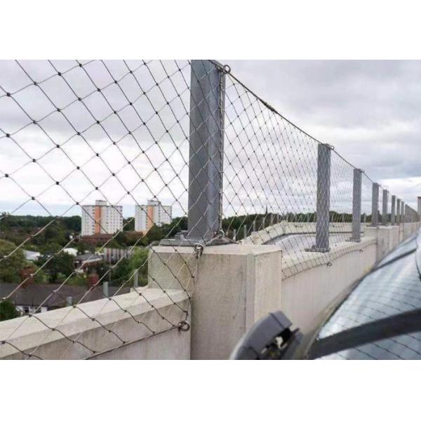SS304 2mm Anti Rust Balustrade Cable Mesh 50*50 Stainless Steel Cable Mesh