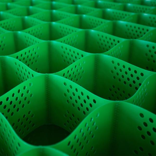 Driveway Gravel Grid Geocell For Soil Stabilization Retaining Walls HDPE Geocell Green Color