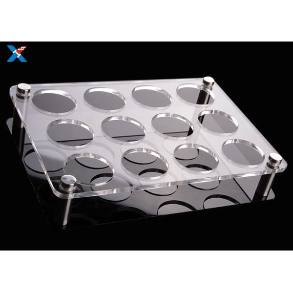Transparent Acrylic Display Rack 6 Holes Clear Acrylic Cup Holder Cocktail Wine Rack Tray