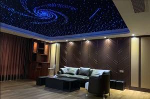 Cheap Noise Reduction Polyester Ceiling Tiles Starry Sky Optic Star Ceiling Lighting for sale