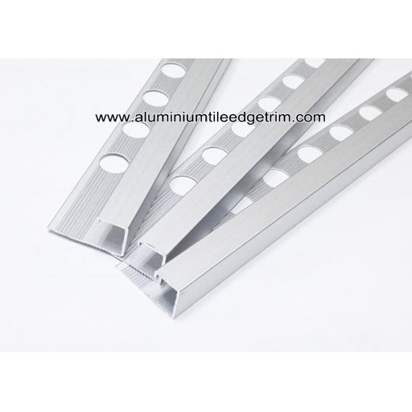 12mm Metal Box Edge Tile Corner Trim With Satin Matt Silver For Countertop