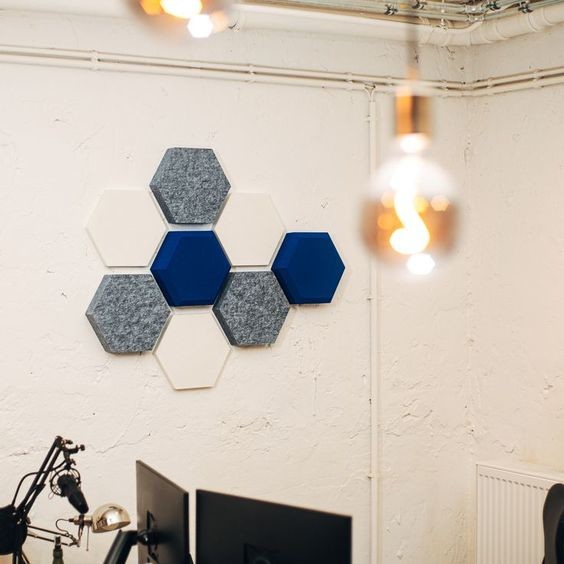 Lightweight Wall Polyester Fiber Acoustic Panel 600x2400x21mm Practical