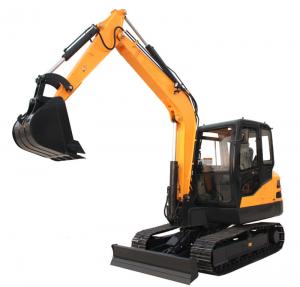 Cheap 6.5 Ton Steel Track Small Ditch Digger Excavator Small Size With Kubota Engine for sale