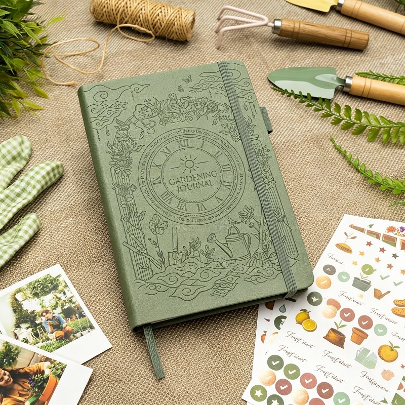 Garden Maintenance Log Book With Hardcover And Elastic Closure For Plant Tracking
