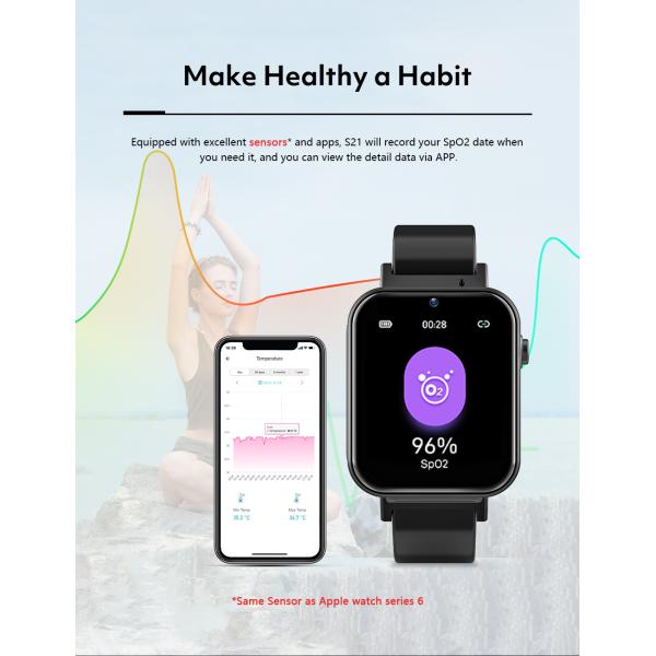 Face Recognition 4G IP68 Waterproof Smartwatch 1.5 Hour Charging Time