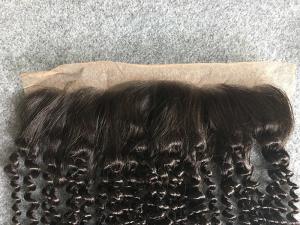 Cheap Brazilian Kinky Curly 13x4 Lace Top Closure Human Hair Ear To Ear Lace Frontal for sale
