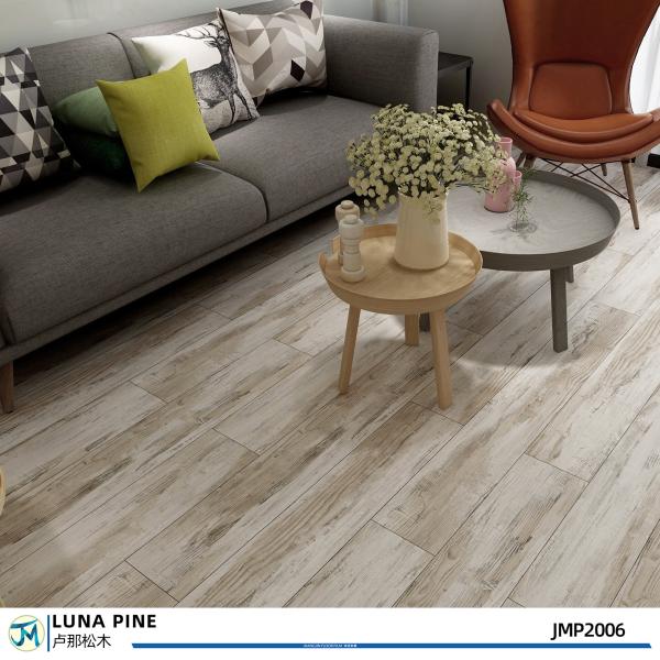 Grey Stained Pine Wood Floors Plank For Embossed Surface 12X24