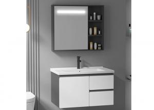 Cheap Luxury Floating Bathroom Vanity Supplier Mirror Cabinet Modern Matte White Wall Mounted Bathroom Vanity Set for sale