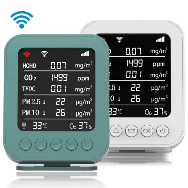 LoRa Connected HCHO Smart Air Quality Monitor Meter 5V 2A 85dB