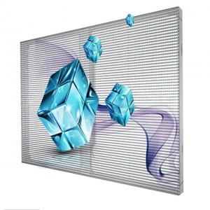 China P3.9-7.8 Curtain Wall Transparent Glass Led Display Screen 800*1500 Mm on sale