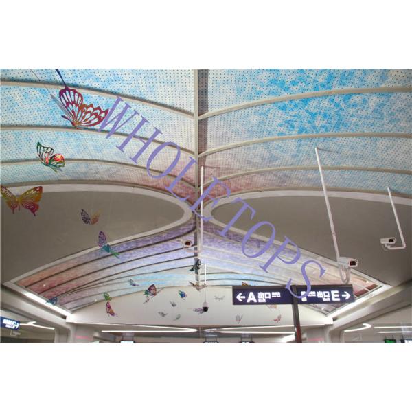Fire Resistance 1.5MM-8.0MM Perforated Aluminum Ceiling Panels PVDF Coated