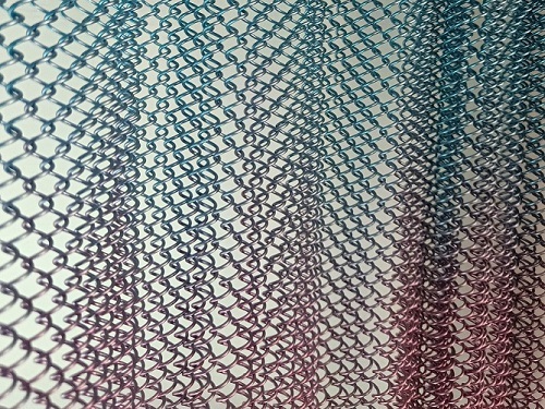 Anodized Oxidation Aluminium Metal Curtain Woven Mesh Curtain With Advanced Woven Pattern
