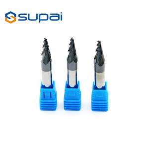China High Speed Tapered Ball Nose End Mill CNC Milling Cutters Customized Length on sale