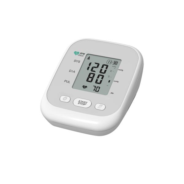 LCD ABS Arm Cuff Blood Pressure Monitor , Plastic Upper Arm Blood Pressure Monitor