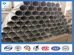 China Octagonal Hot Dip Galvanized Lap Joint Type Power Steel Poles on sale