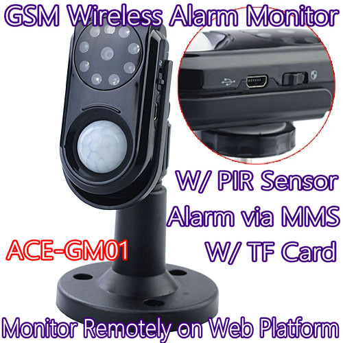 Home Intelligent GSM Wireless Photo MMS Alarm Camera Monitor W/ PIR Theft Burglar Detect