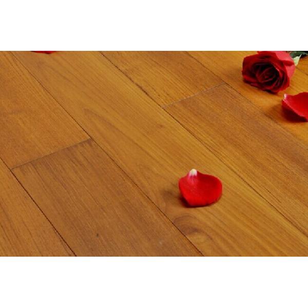 wax oiled massive parquet wood flooring - teak
