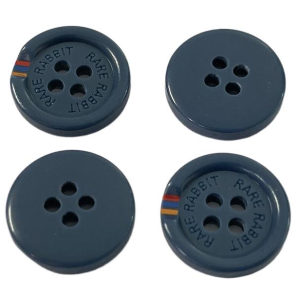 Plastic Resin Buttons Silk Printed The Color On Edge Special Moulding With Rim Engraved Logo For Sewing