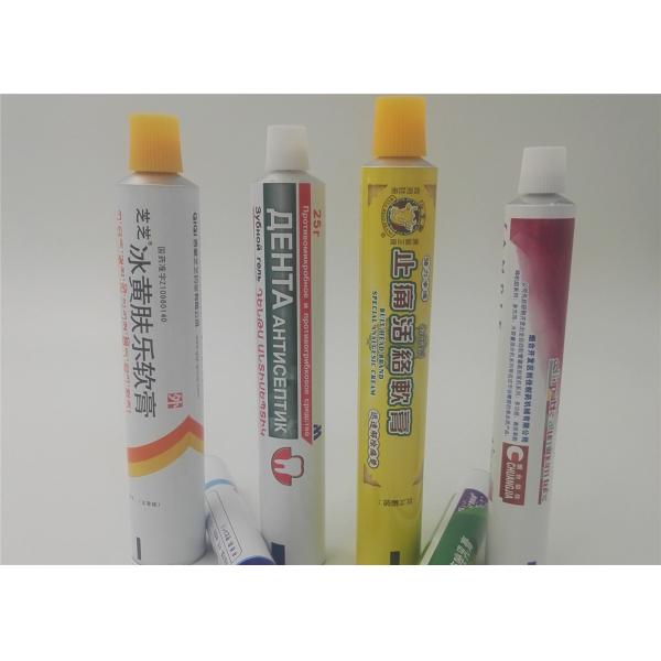 Silver Internal Coated Tube Aluminium Collapsible Tubes With Latex , All Aluminum Pharma Tube