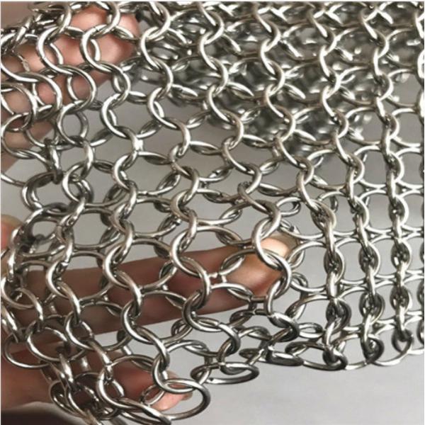 Huihao 316 Stainless Steel Metal Ring Mesh Curtain 2mmx20mm