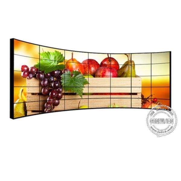 49 55 65 4*4 Curved LCD Video Wall / 500 Nits LCD Panel TV Wall Big Screen