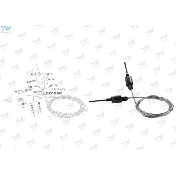 Heavy Duty Wire Suspension Hanging Kit Brass Large Cable Gripper For Ø 4.0 Mm Wire