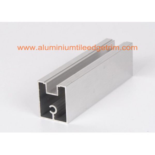 Brushed Aluminum Extrusion Profiles , Extruded Aluminium Sections For Wardrobe Doors