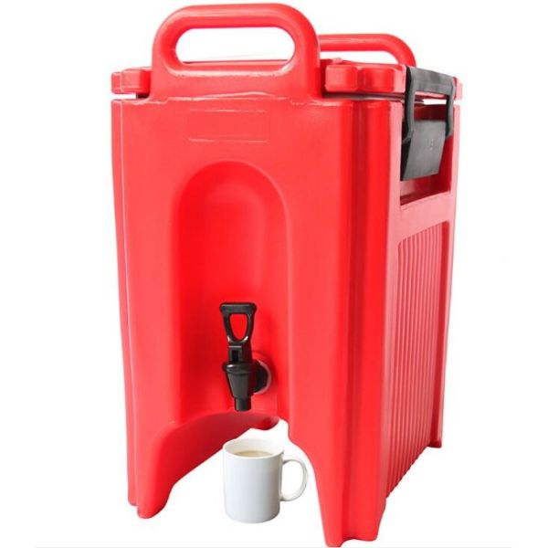 Red 20L Insulated Hot Drink Dispenser Scratch Resistant