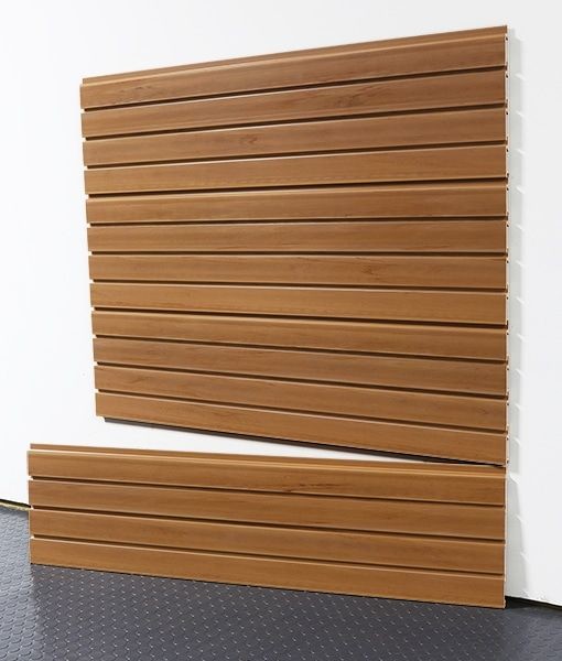 Practical Indoor Melamine Slatwall Panel , Fireproof Grooved Wooden Acoustic Panels