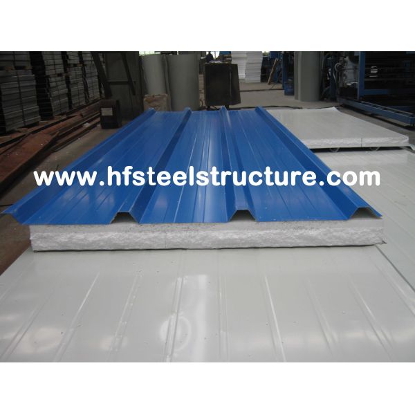 Color Steel Metal Roofing Sheets Sandwich Panel With 0.3 - 0.8mm Thickness
