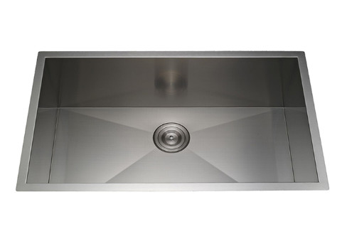 32 Inch Above Counter Undermount Stainless Steel Kitchen Sink SUS 304 R15 Corner / Offset Stainless Steel Kitchen Sink