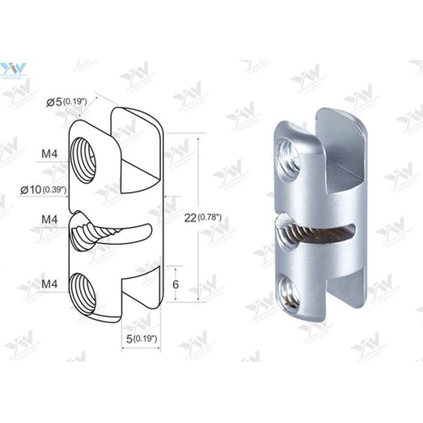 Satin Finishing Double Sided Clamp Wall Picture Hanging System Components