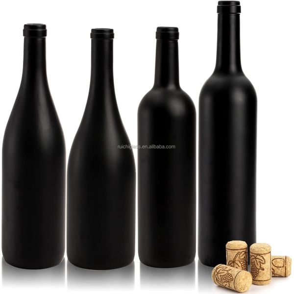 High Capacity Clear Glass Red Wine Bottle with Cork /Screw Top and Customized Design