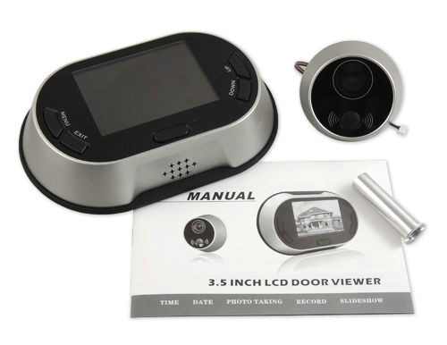 3.5 Digital Door Peephole Viewer Doorbell Photo Camera W/ 3.0M Pixel & 170° Wide Angle