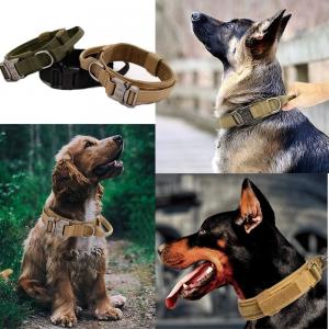 Cheap Tactical Dog Collar Military Dog Collar Nylon Dog Collar Heavy Duty Metal Buckle with Handle for Dog Training for sale