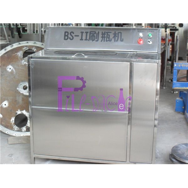 Double Heads Semi Automatic Glass Bottle Cleaning Machine For Beverage Filling Line