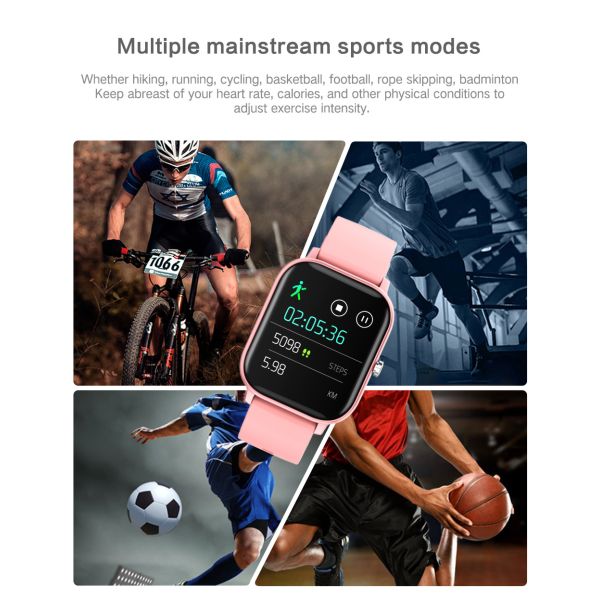 TFT 240*240 Square Shape Smartwatch Fitness Tracker Blood Pressure