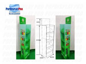 China Beverage Drinks Floor Shelf Pop Up Display Stands 5 Tiers 76kgs Holding Capacity on sale